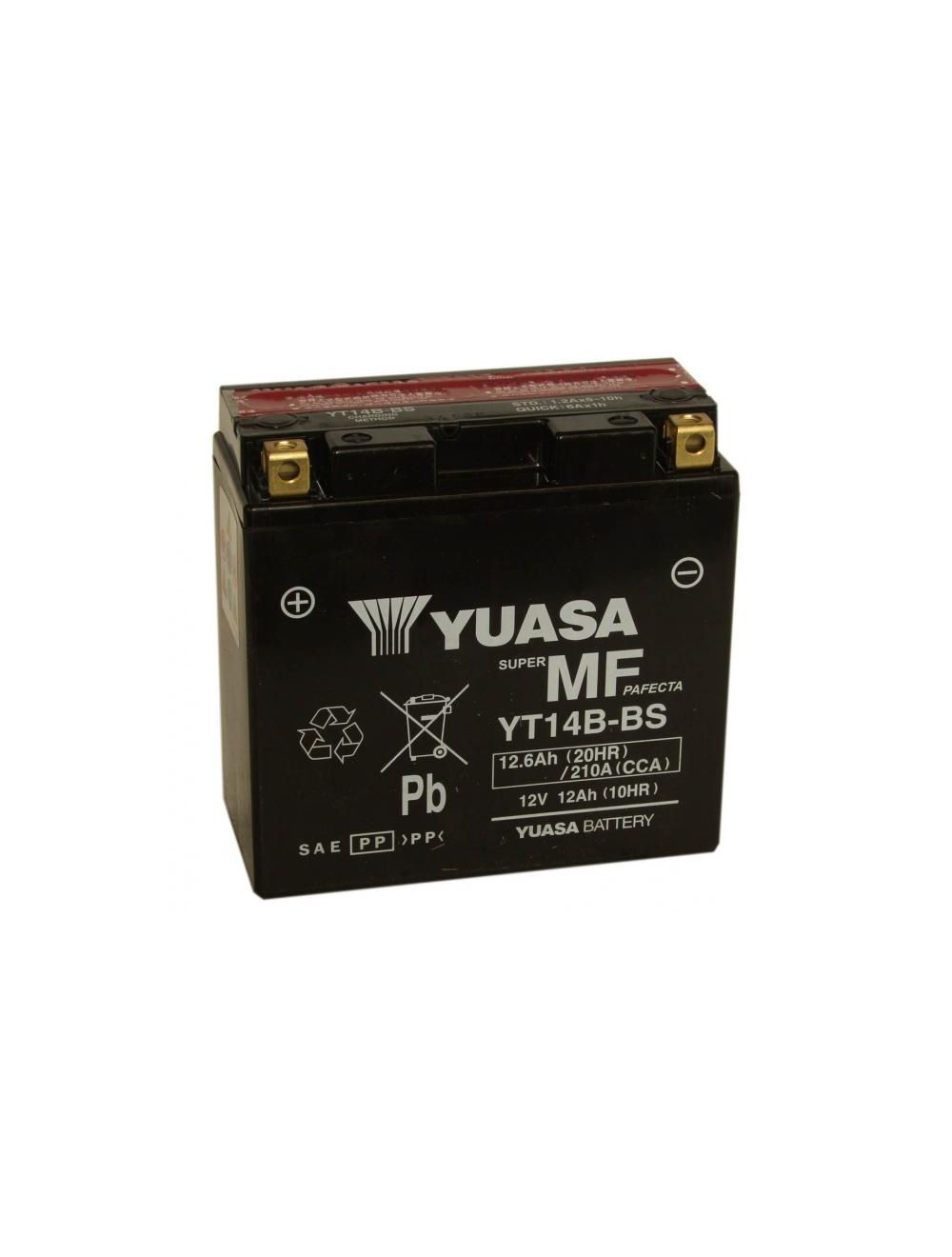 BATTERIA YUASA YT14B-BS 12V 12 Ah  Batterie per Moto AGM - TuttoBatterie