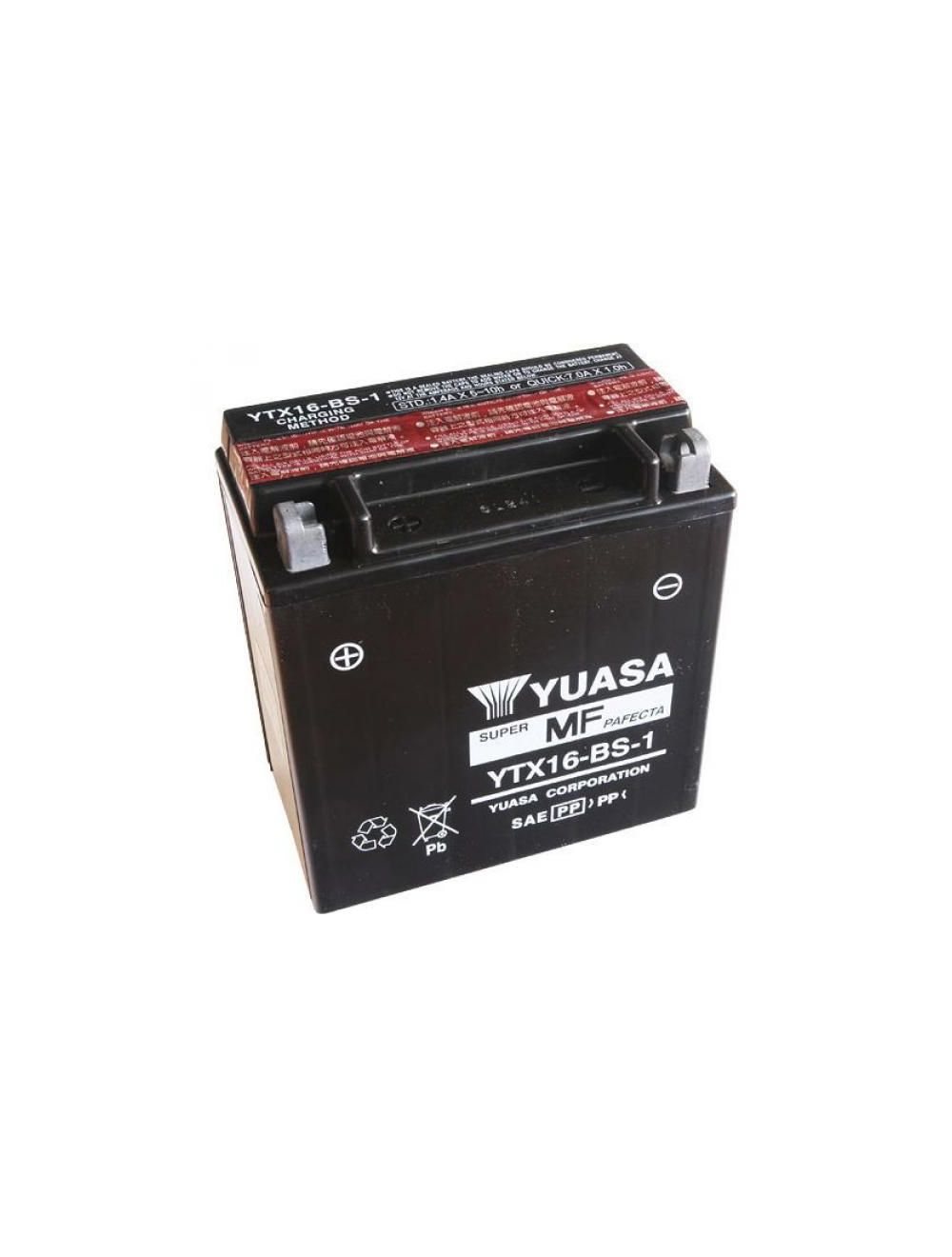 BATTERIA YUASA YTX16-BS-1 12V 14 Ah  Batterie per Moto AGM - TuttoBatterie