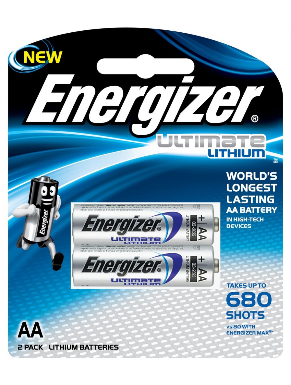 Blister 4 Batterie Litio Mini Stilo AAA 1,5V/24LF Longest Lasting - Batterie  al litio - Batterie e Caricatori - Accessori