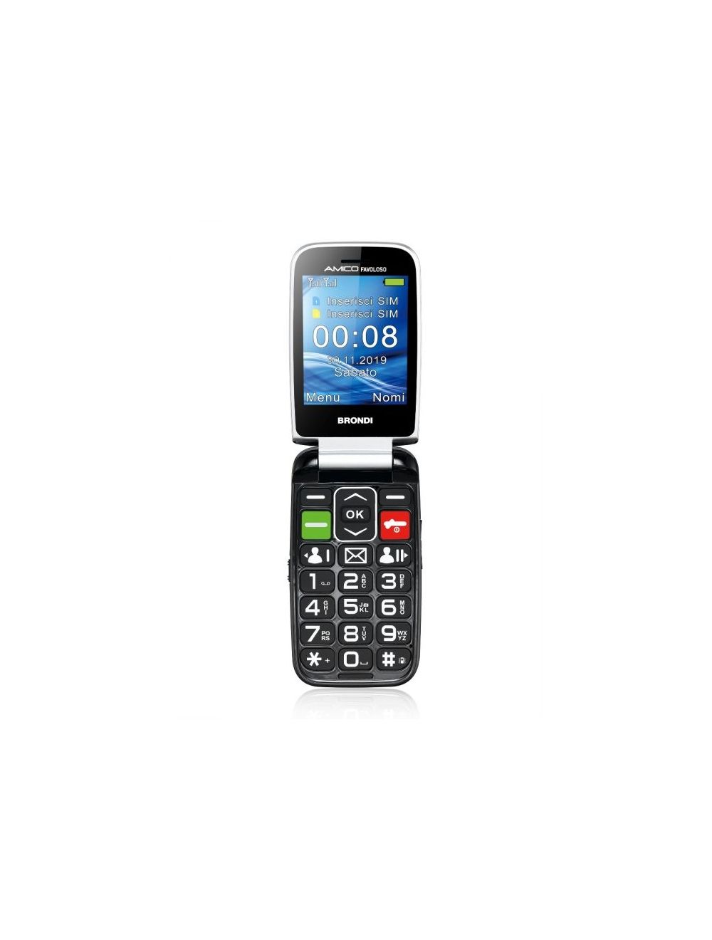 BRONDI Amico Favoloso, Telefono cellulare GSM per anziani con tasti grandi  - TuttoBatterie