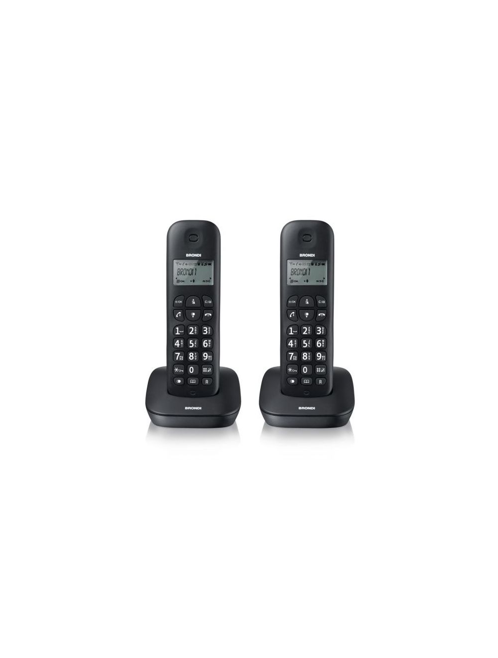 BRONDI Gala Twin Telefono Cordless, Funzione ECO DECT, Nero - TuttoBatterie