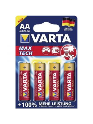 Blister 4 batterie stilo VARTA max tech alcalina LR06 1,5V