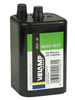 Batteria per lanterna zinco carbone 6V 4R25