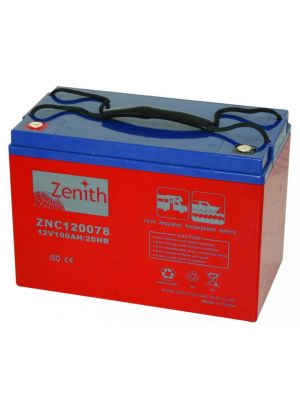 Batteria Zenith sigillata AGM a scarica lenta ZNC120078 12V 100 Ah