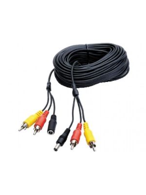 Cavo per telecamere 2 x RCA + alimentazione da 18mt