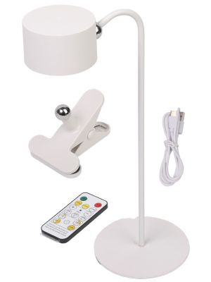 Imperia Lampada da tavolo led ricaricabile dimmerabile Stilo 3CCT 3W 90lm con telecomando e accessori bianco