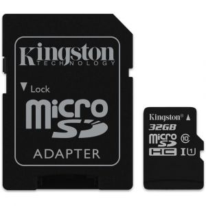 Scheda di memoria 32 GB KINGSTON Velocità UHS-I di Classe 10 con Adattore SD