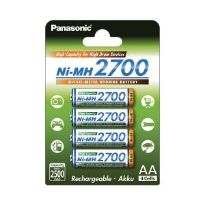 Batteria ricaricabile stilo Panasonic NIMH 2700 mAh 4pz