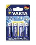 Blister 4 batterie stilo VARTA high energy alcalina LR06 1,5V